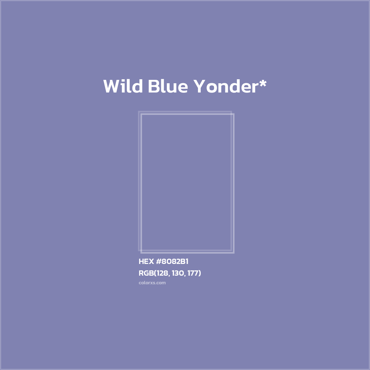 #8082B1 hex color. RGB, RYB, CMYK, HSL, HSV codes and color conversions. Matching color names, palettes, paints.