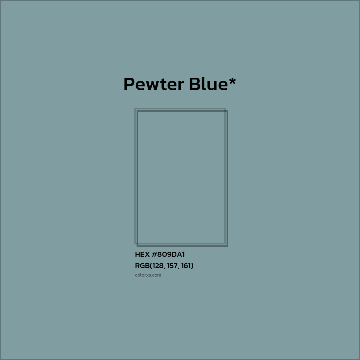 #809DA1 hex color. RGB, RYB, CMYK, HSL, HSV codes and color conversions. Matching color names, palettes, paints.