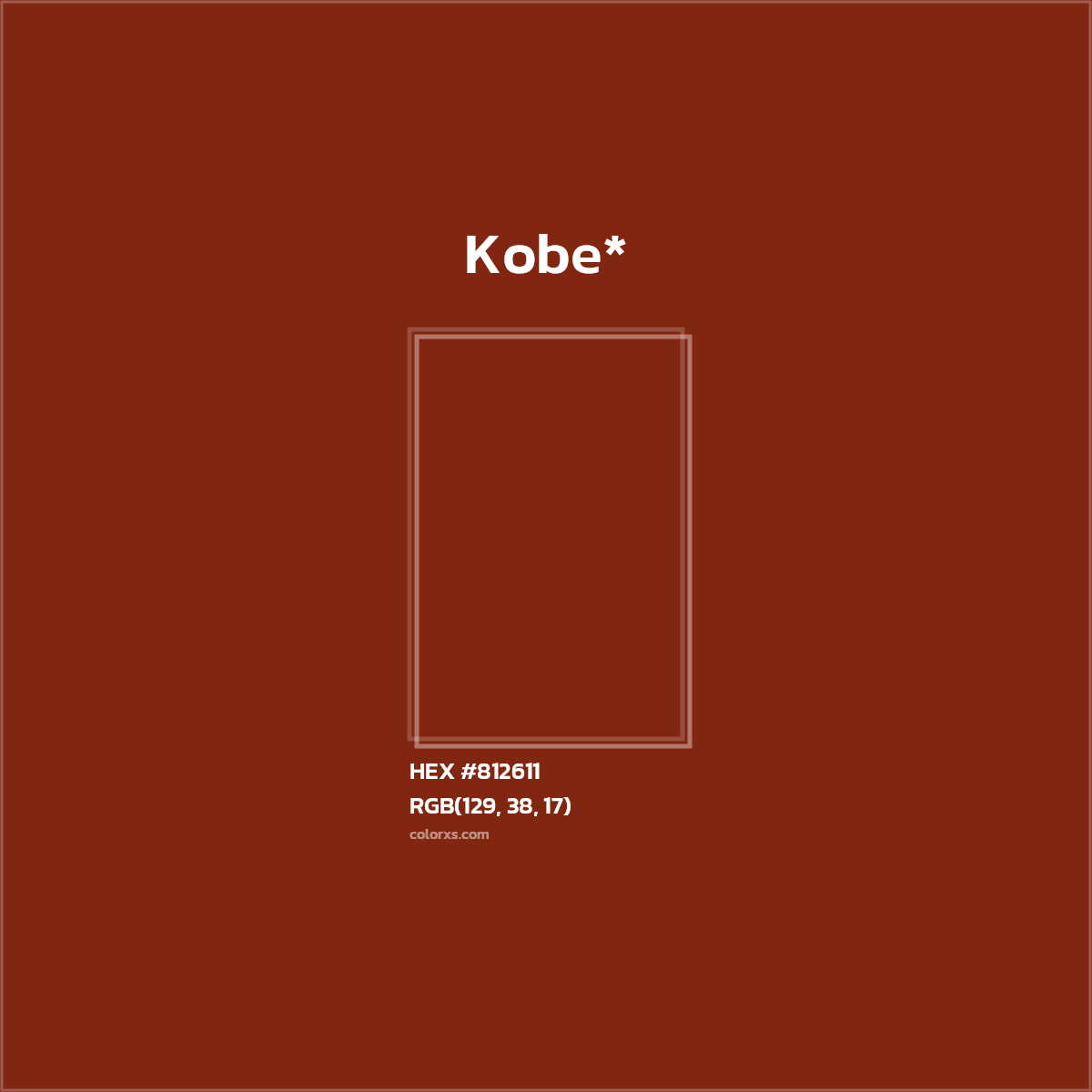 #812611 hex color. RGB, RYB, CMYK, HSL, HSV codes and color conversions. Matching color names, palettes, paints.