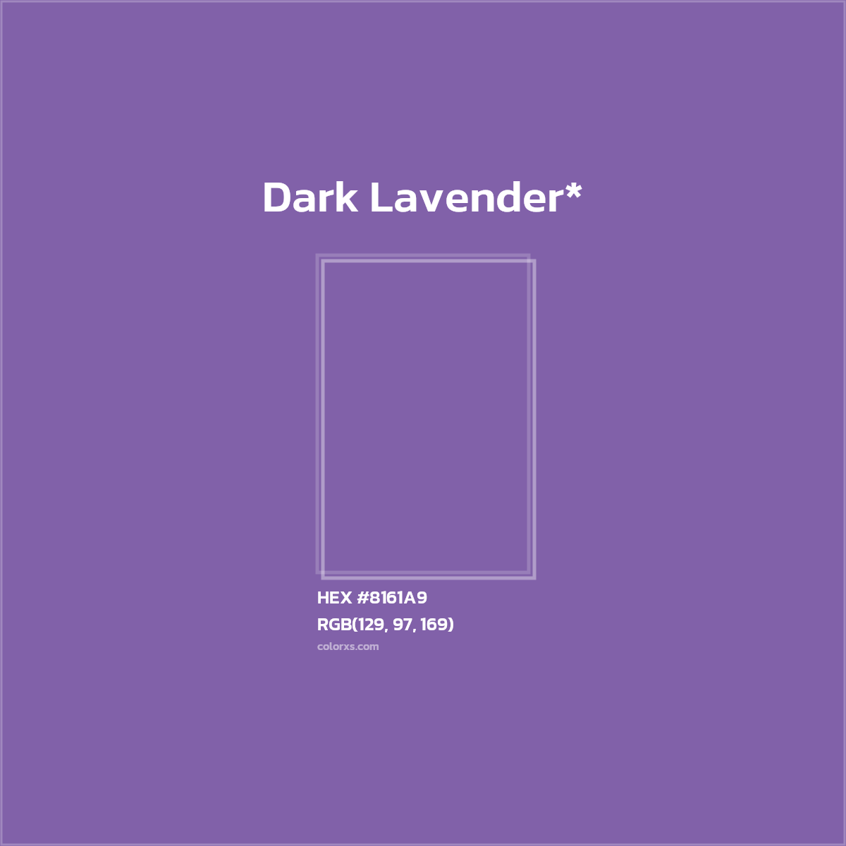 #8161A9 hex color. RGB, RYB, CMYK, HSL, HSV codes and color conversions. Matching color names, palettes, paints.