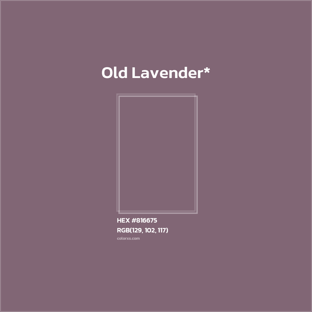 #816675 hex color. RGB, RYB, CMYK, HSL, HSV codes and color conversions. Matching color names, palettes, paints.