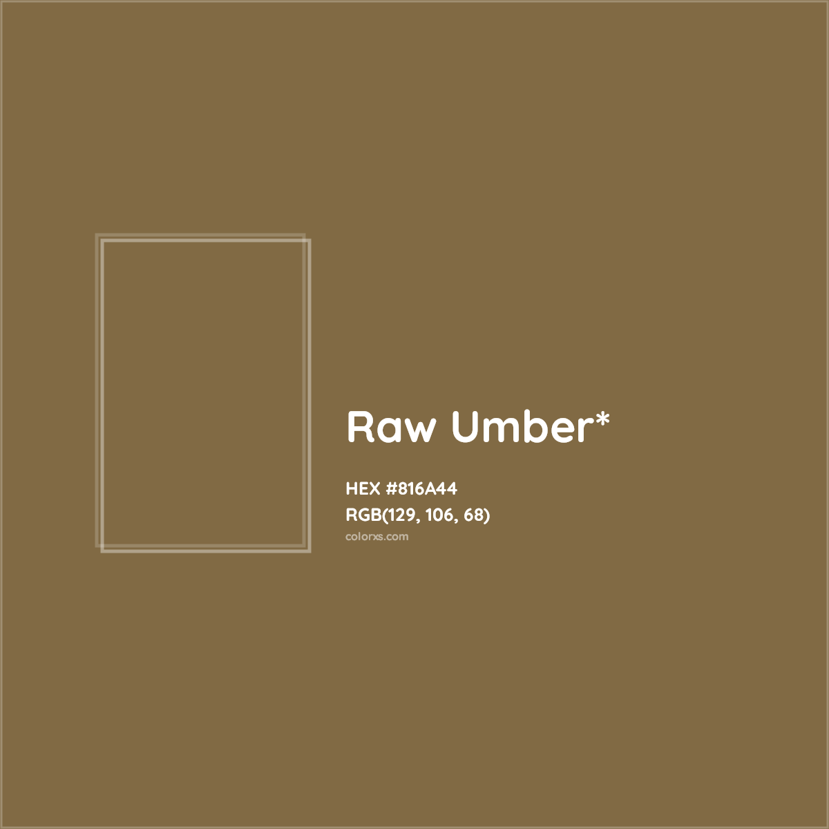 #816A44 hex color. RGB, RYB, CMYK, HSL, HSV codes and color conversions. Matching color names, palettes, paints.