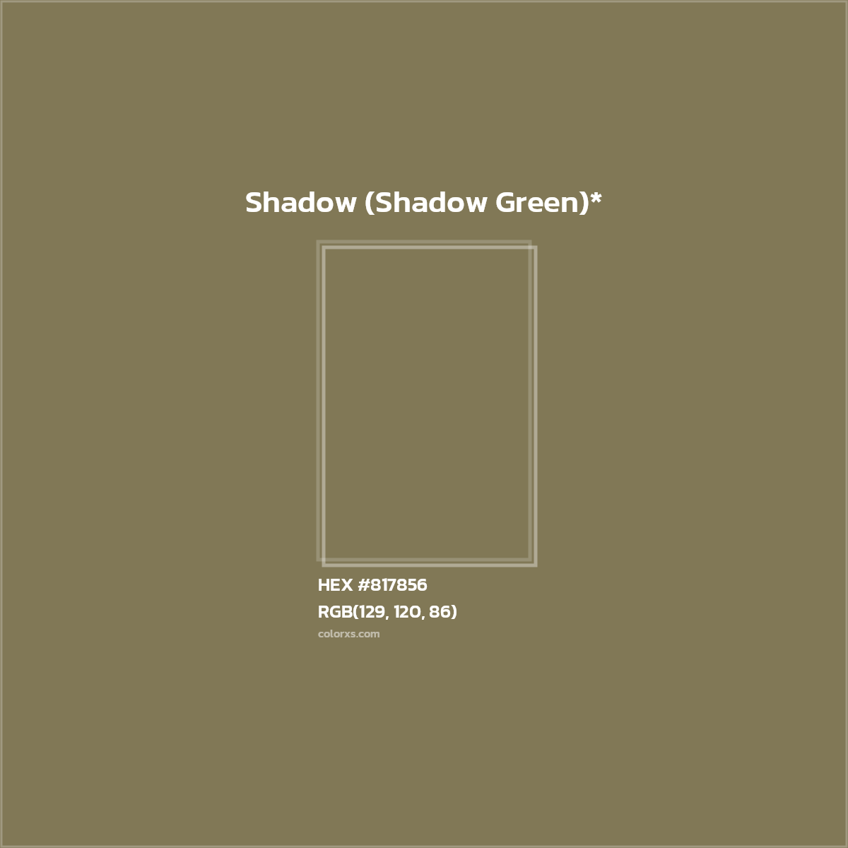 #817856 hex color. RGB, RYB, CMYK, HSL, HSV codes and color conversions. Matching color names, palettes, paints.