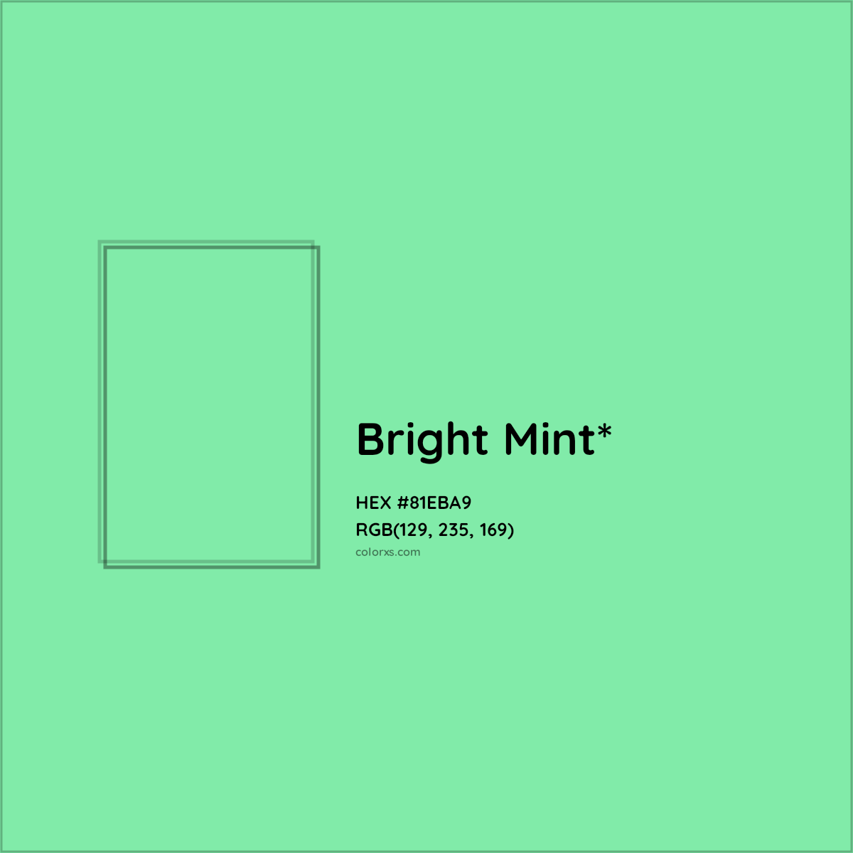 #81EBA9 hex color. RGB, RYB, CMYK, HSL, HSV codes and color conversions. Matching color names, palettes, paints.