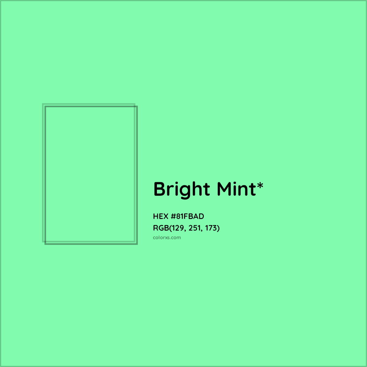 #81FBAD hex color. RGB, RYB, CMYK, HSL, HSV codes and color conversions. Matching color names, palettes, paints.