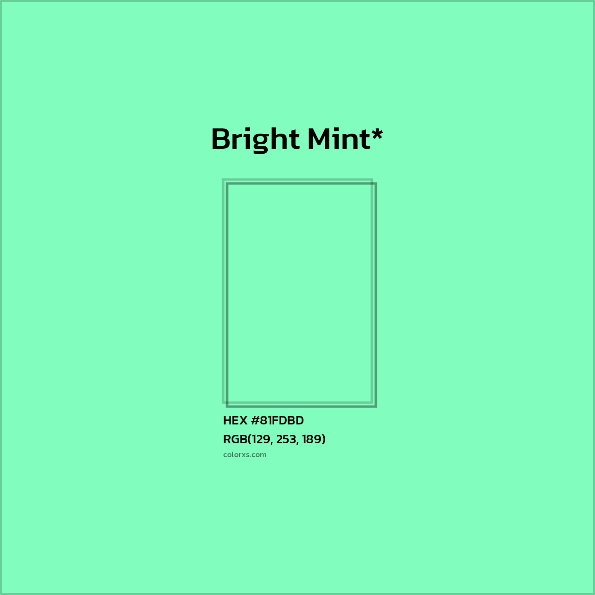 #81FDBD hex color. RGB, RYB, CMYK, HSL, HSV codes and color conversions. Matching color names, palettes, paints.