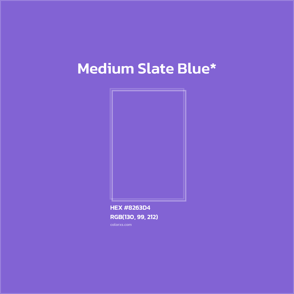 #8263D4 hex color. RGB, RYB, CMYK, HSL, HSV codes and color conversions. Matching color names, palettes, paints.