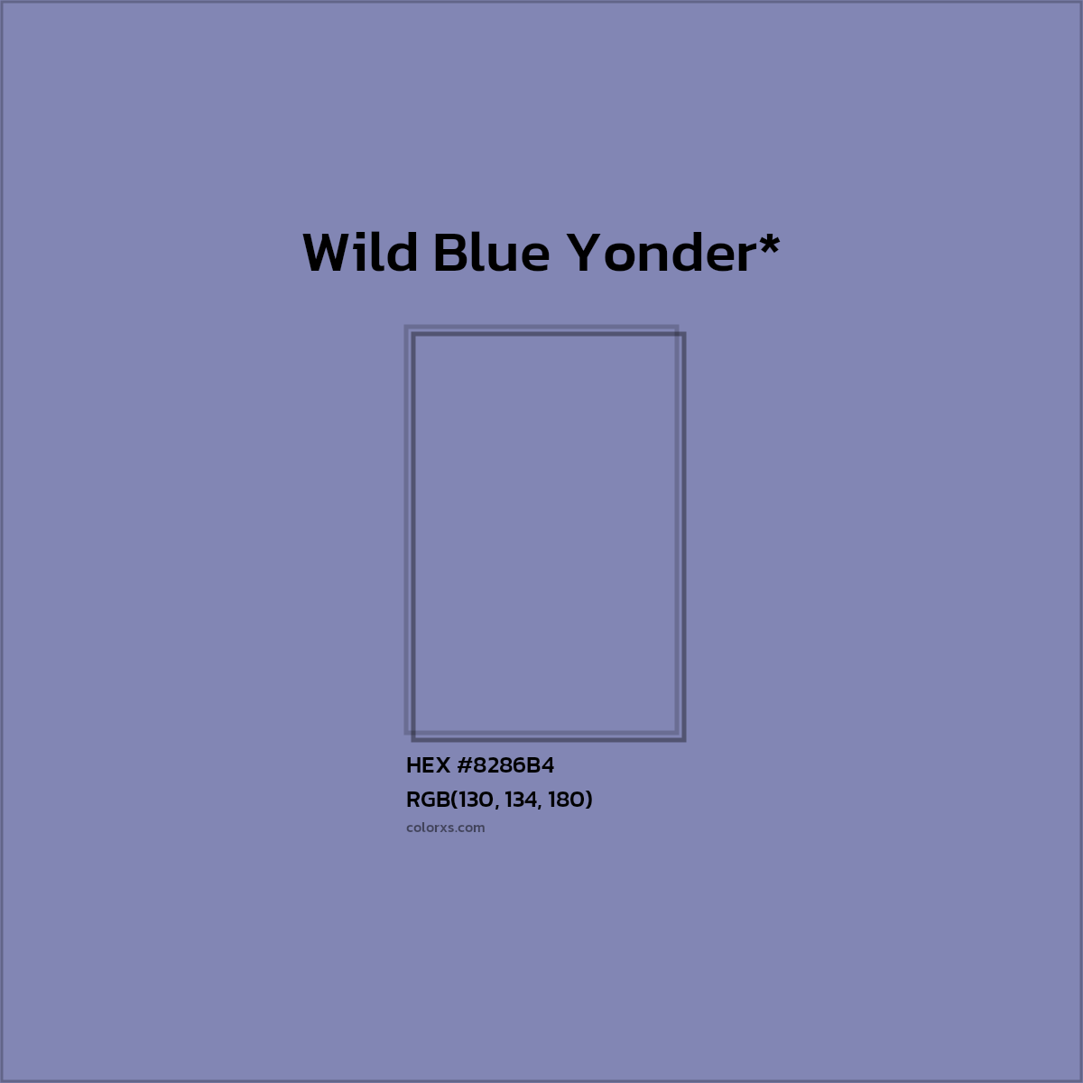 #8286B4 hex color. RGB, RYB, CMYK, HSL, HSV codes and color conversions. Matching color names, palettes, paints.