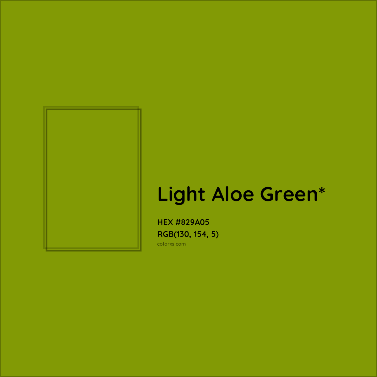#829A05 hex color. RGB, RYB, CMYK, HSL, HSV codes and color conversions. Matching color names, palettes, paints.