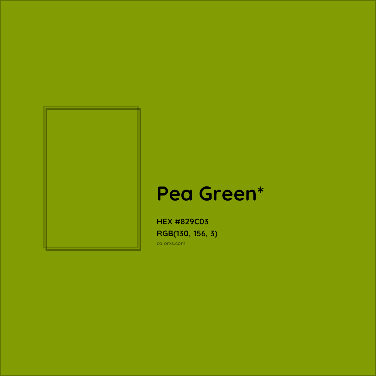 #829C03 hex color. RGB, RYB, CMYK, HSL, HSV codes and color conversions. Matching color names, palettes, paints.
