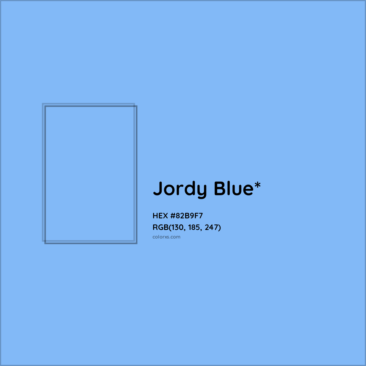 #82B9F7 hex color. RGB, RYB, CMYK, HSL, HSV codes and color conversions. Matching color names, palettes, paints.