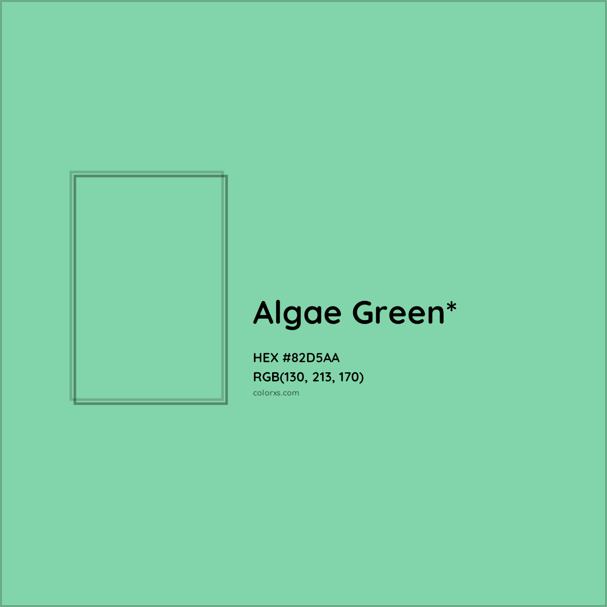 #82D5AA hex color. RGB, RYB, CMYK, HSL, HSV codes and color conversions. Matching color names, palettes, paints.