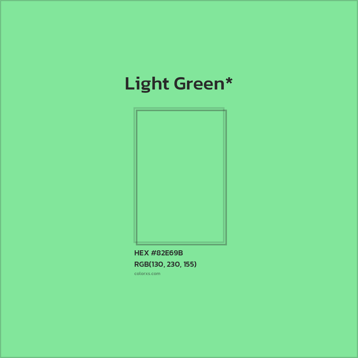 #82E69B hex color. RGB, RYB, CMYK, HSL, HSV codes and color conversions. Matching color names, palettes, paints.