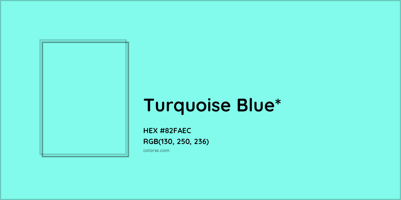 #82FAEC hex color. RGB, RYB, CMYK, HSL, HSV codes and color conversions. Matching color names, palettes, paints.