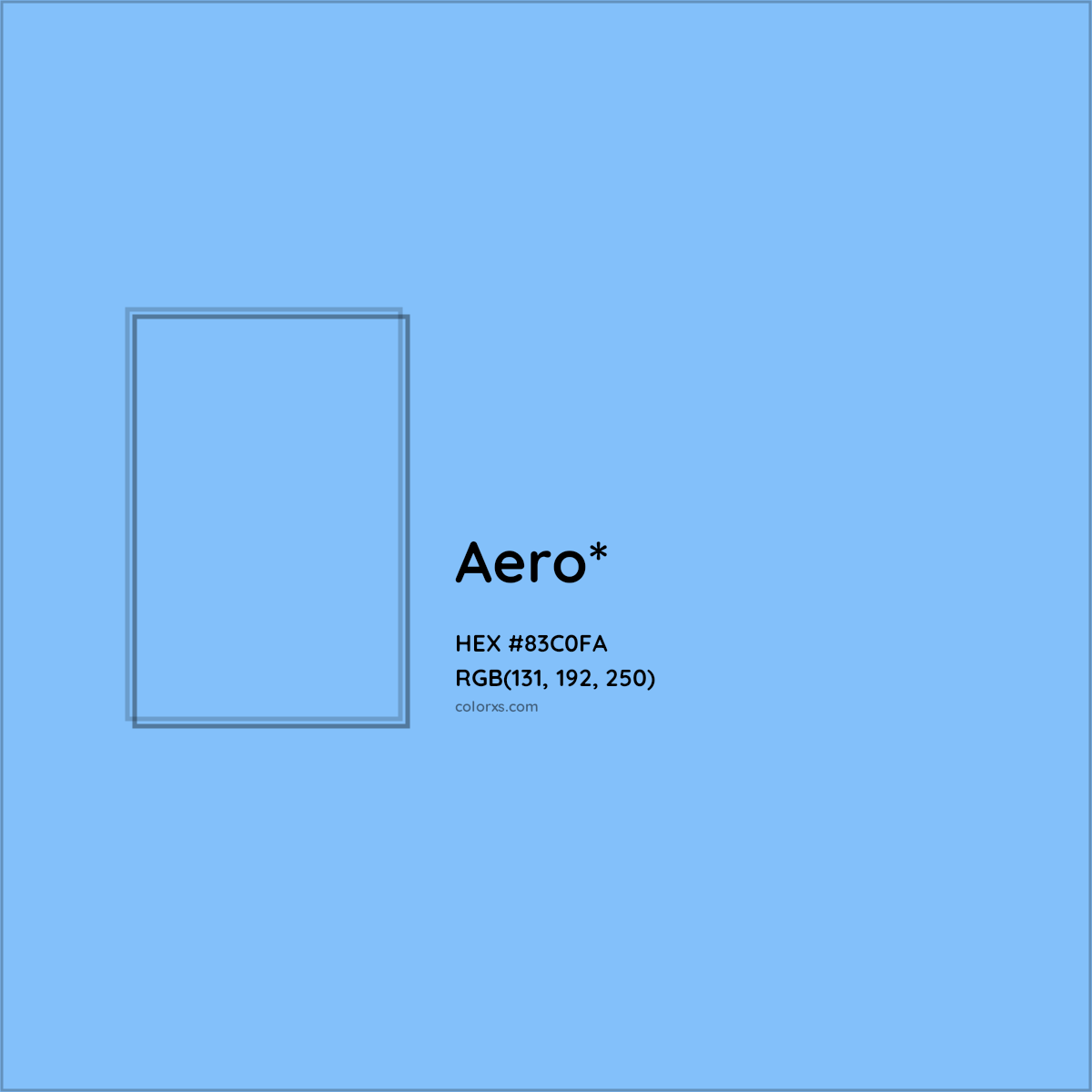 #83C0FA hex color. RGB, RYB, CMYK, HSL, HSV codes and color conversions. Matching color names, palettes, paints.