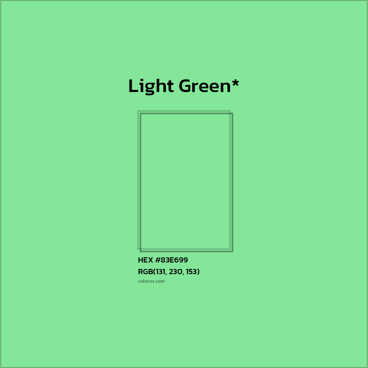 #83E699 hex color. RGB, RYB, CMYK, HSL, HSV codes and color conversions. Matching color names, palettes, paints.