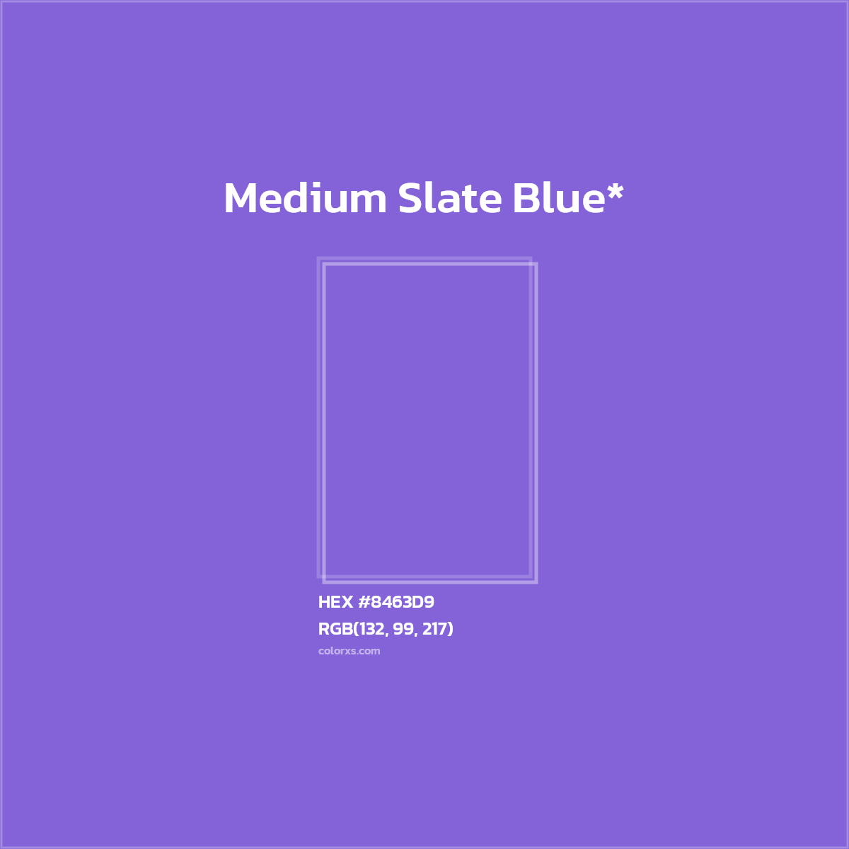 #8463D9 hex color. RGB, RYB, CMYK, HSL, HSV codes and color conversions. Matching color names, palettes, paints.