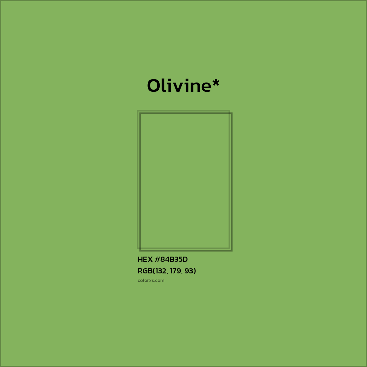 #84B35D hex color. RGB, RYB, CMYK, HSL, HSV codes and color conversions. Matching color names, palettes, paints.