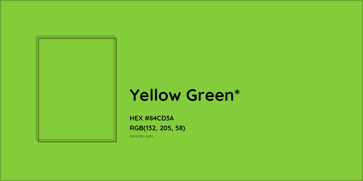 #84CD3A hex color. RGB, RYB, CMYK, HSL, HSV codes and color conversions. Matching color names, palettes, paints.