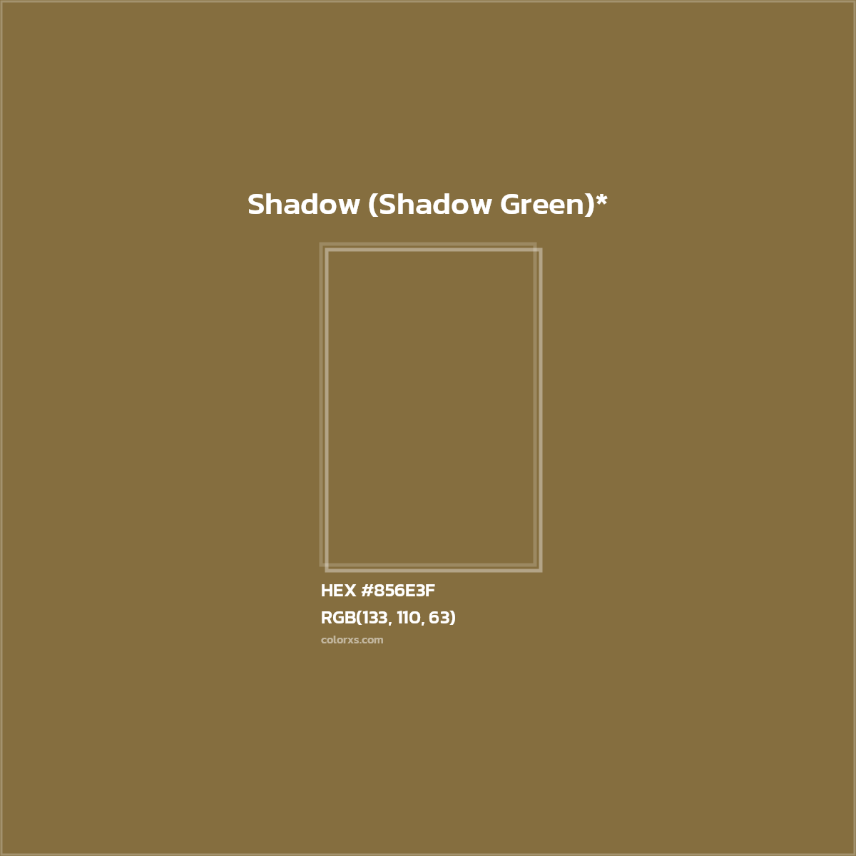 #856E3F hex color. RGB, RYB, CMYK, HSL, HSV codes and color conversions. Matching color names, palettes, paints.