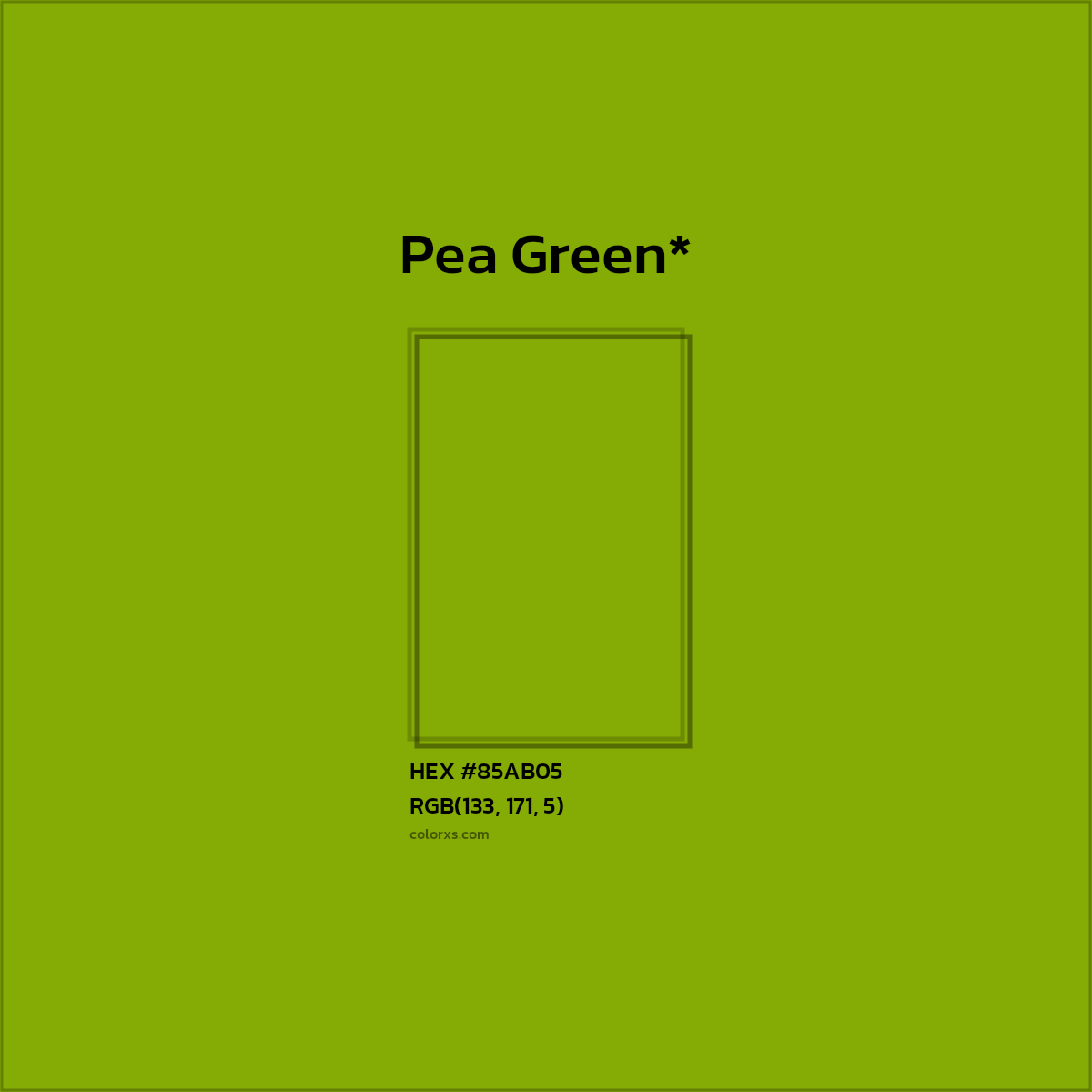 #85AB05 hex color. RGB, RYB, CMYK, HSL, HSV codes and color conversions. Matching color names, palettes, paints.