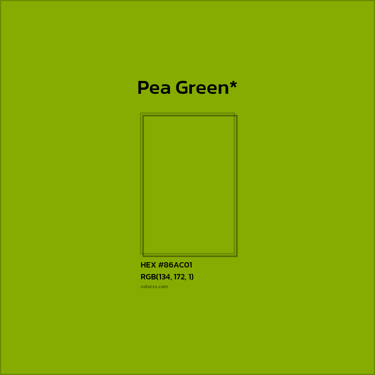 #86AC01 hex color. RGB, RYB, CMYK, HSL, HSV codes and color conversions. Matching color names, palettes, paints.
