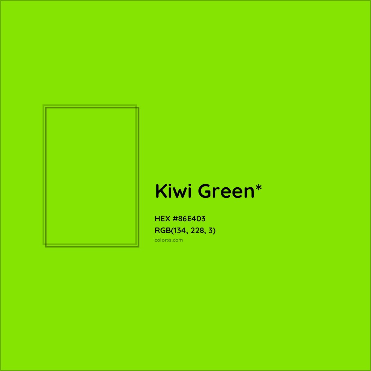 #86E403 hex color. RGB, RYB, CMYK, HSL, HSV codes and color conversions. Matching color names, palettes, paints.
