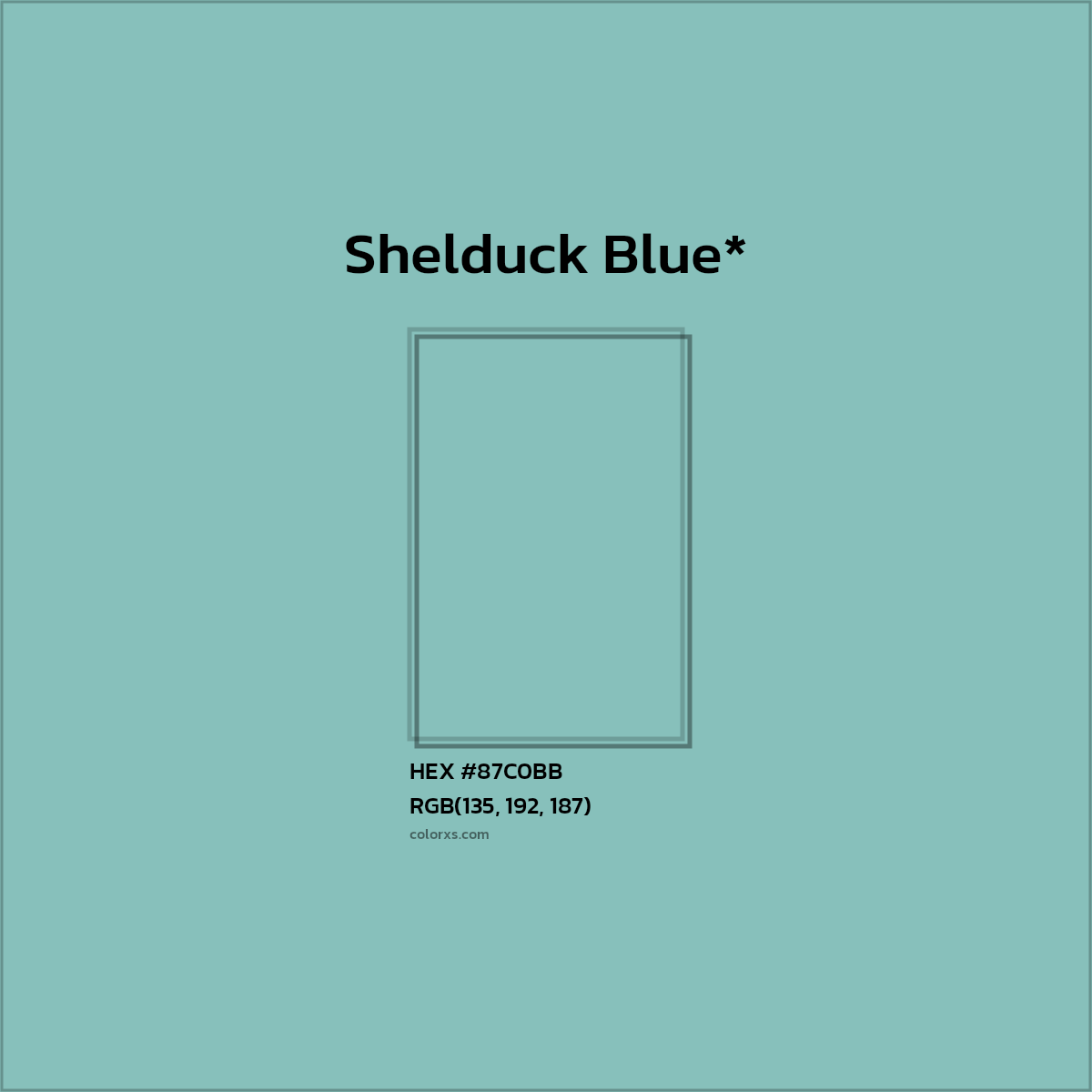 #87C0BB hex color. RGB, RYB, CMYK, HSL, HSV codes and color conversions. Matching color names, palettes, paints.