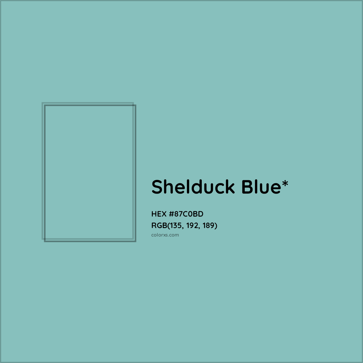 #87C0BD hex color. RGB, RYB, CMYK, HSL, HSV codes and color conversions. Matching color names, palettes, paints.