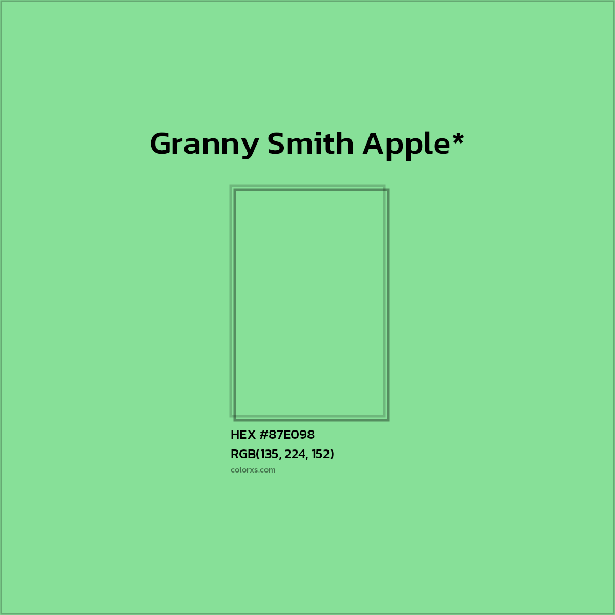 #87E098 hex color. RGB, RYB, CMYK, HSL, HSV codes and color conversions. Matching color names, palettes, paints.
