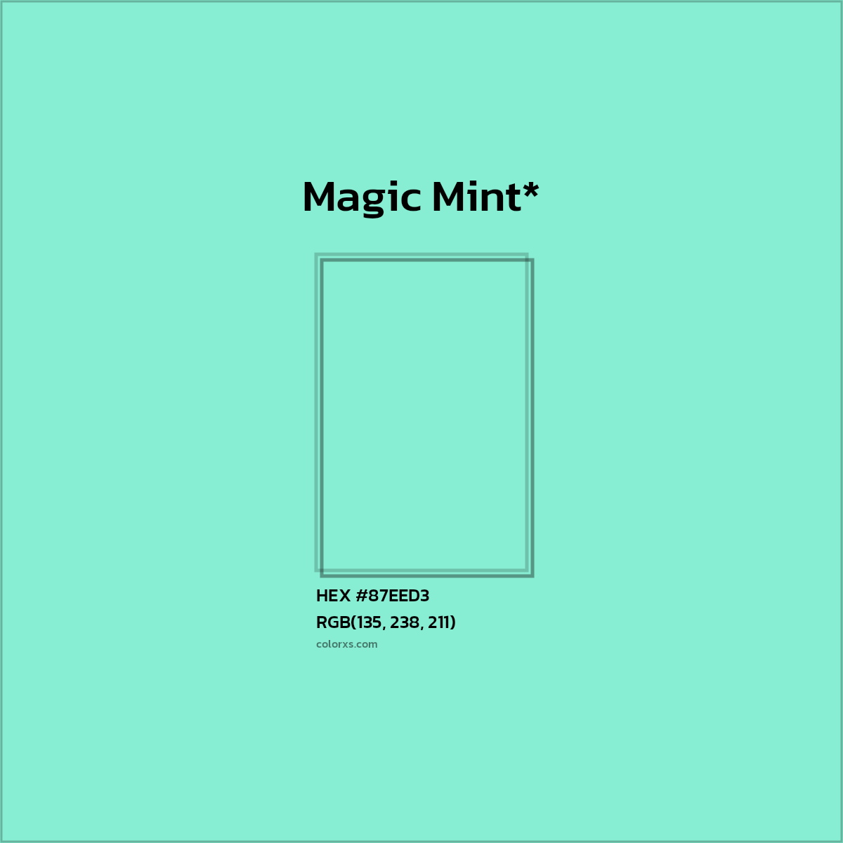 #87EED3 hex color. RGB, RYB, CMYK, HSL, HSV codes and color conversions. Matching color names, palettes, paints.