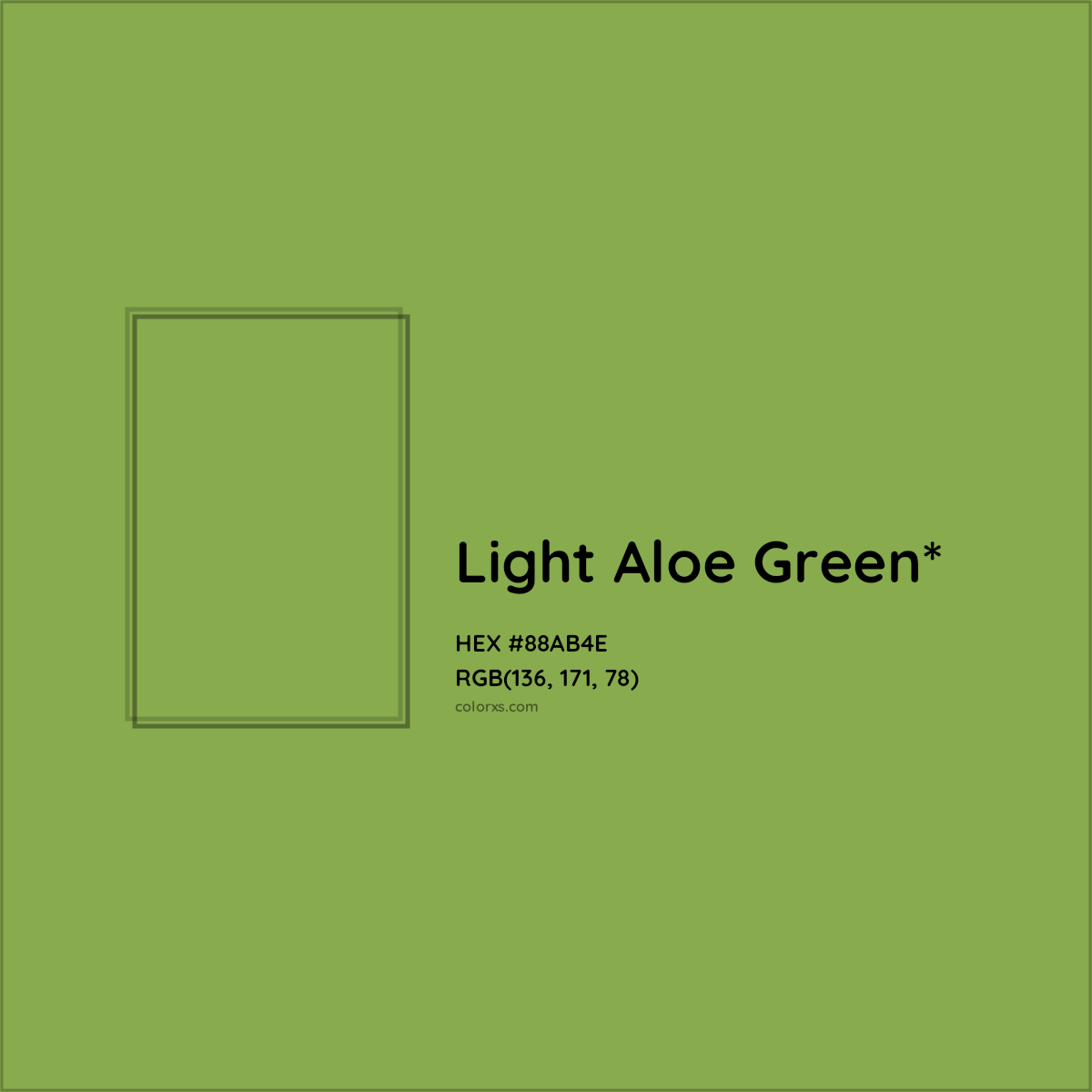 #88AB4E hex color. RGB, RYB, CMYK, HSL, HSV codes and color conversions. Matching color names, palettes, paints.
