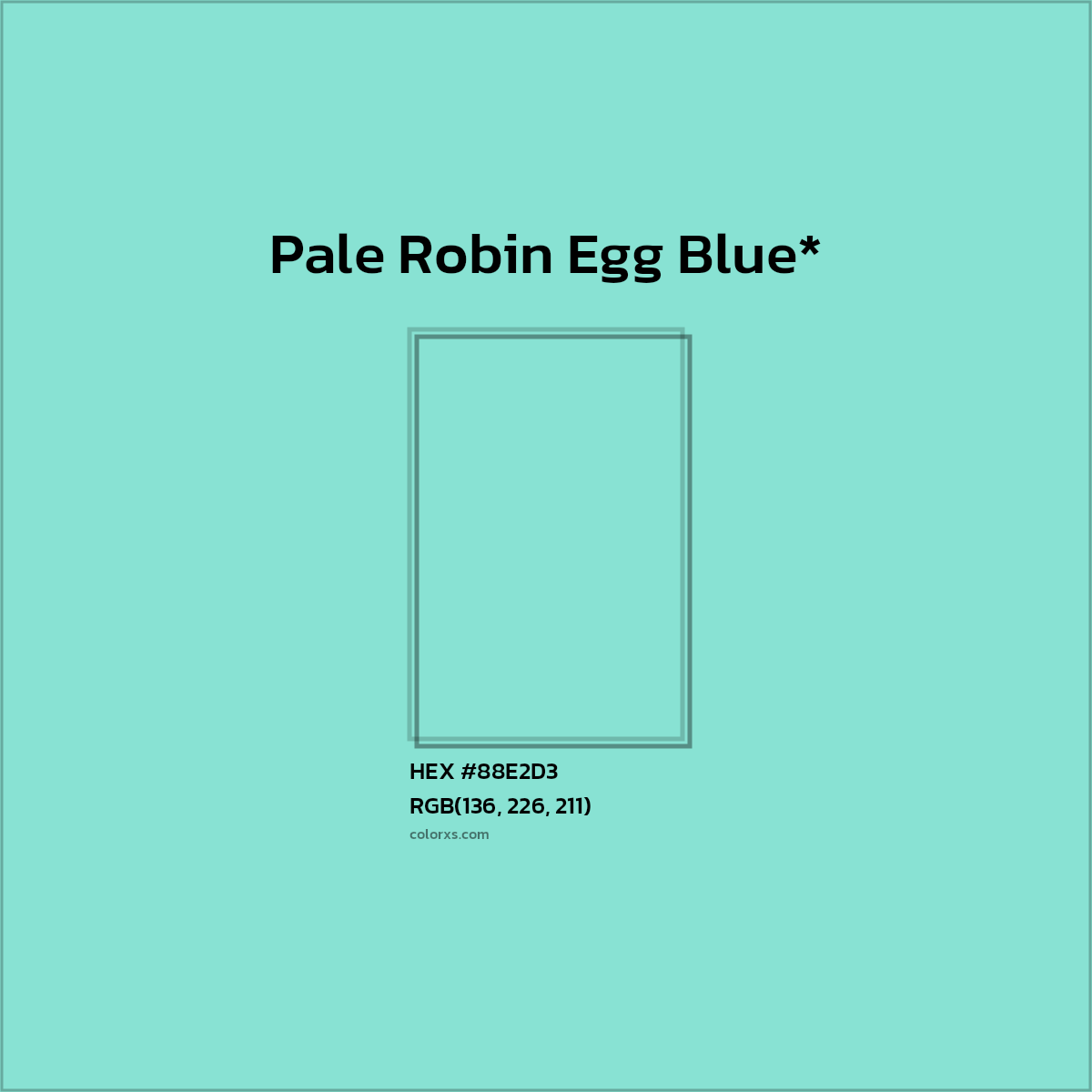 #88E2D3 hex color. RGB, RYB, CMYK, HSL, HSV codes and color conversions. Matching color names, palettes, paints.