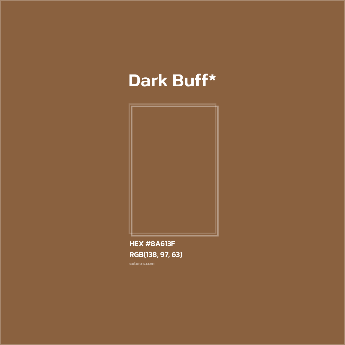 #8A613F hex color. RGB, RYB, CMYK, HSL, HSV codes and color conversions. Matching color names, palettes, paints.