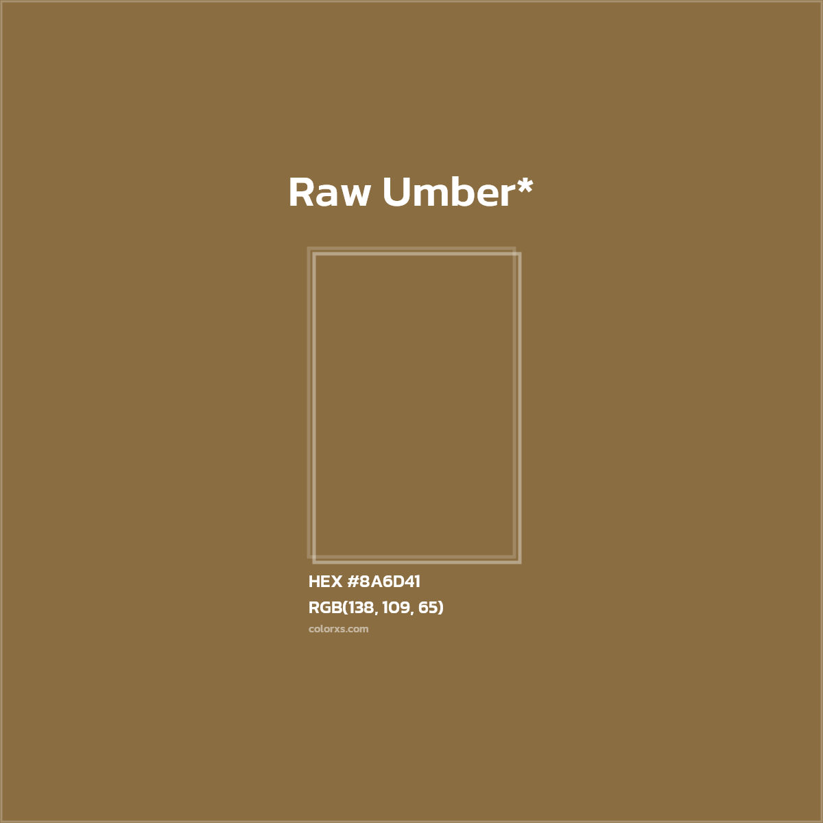 #8A6D41 hex color. RGB, RYB, CMYK, HSL, HSV codes and color conversions. Matching color names, palettes, paints.