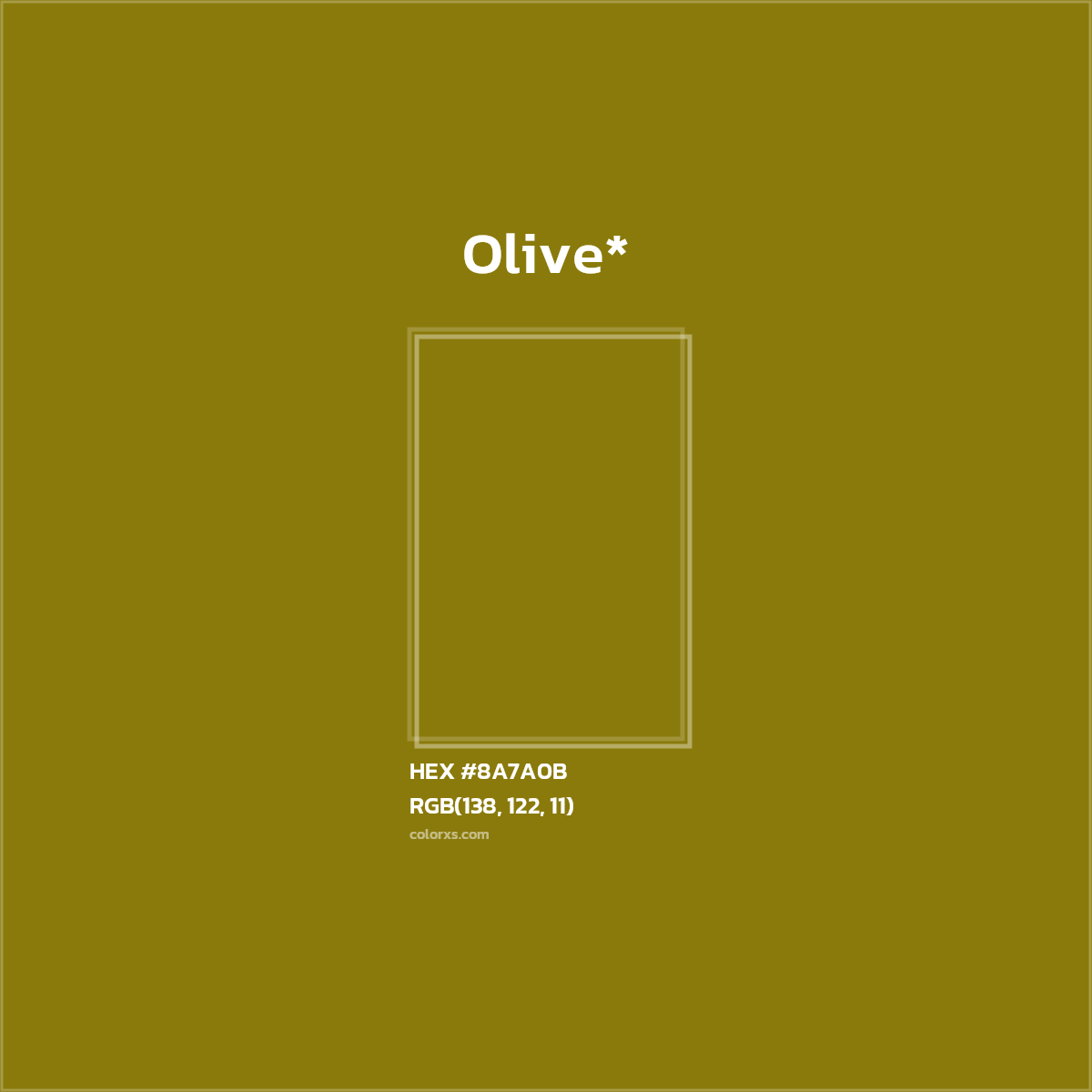 #8A7A0B hex color. RGB, RYB, CMYK, HSL, HSV codes and color conversions. Matching color names, palettes, paints.