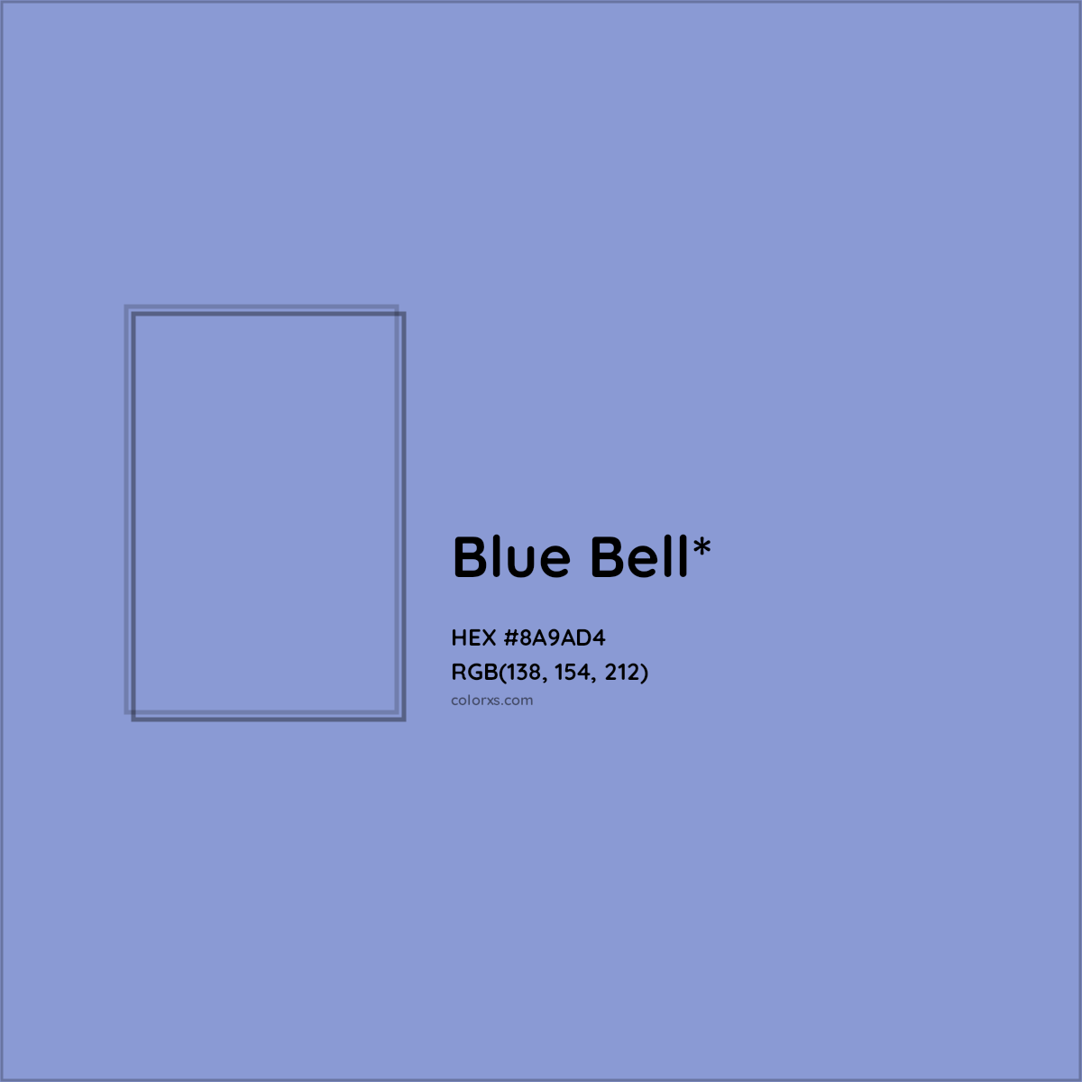 #8A9AD4 hex color. RGB, RYB, CMYK, HSL, HSV codes and color conversions. Matching color names, palettes, paints.