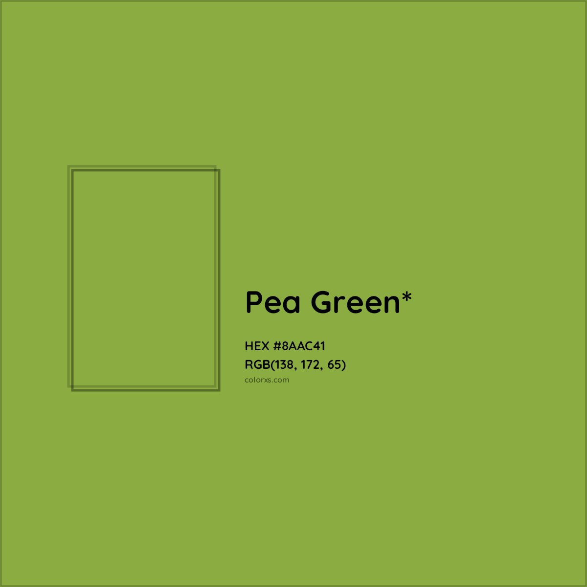 #8AAC41 hex color. RGB, RYB, CMYK, HSL, HSV codes and color conversions. Matching color names, palettes, paints.