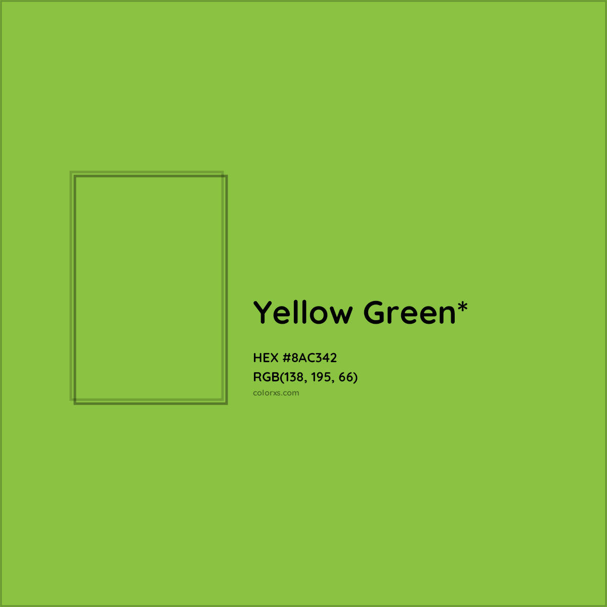#8AC342 hex color. RGB, RYB, CMYK, HSL, HSV codes and color conversions. Matching color names, palettes, paints.