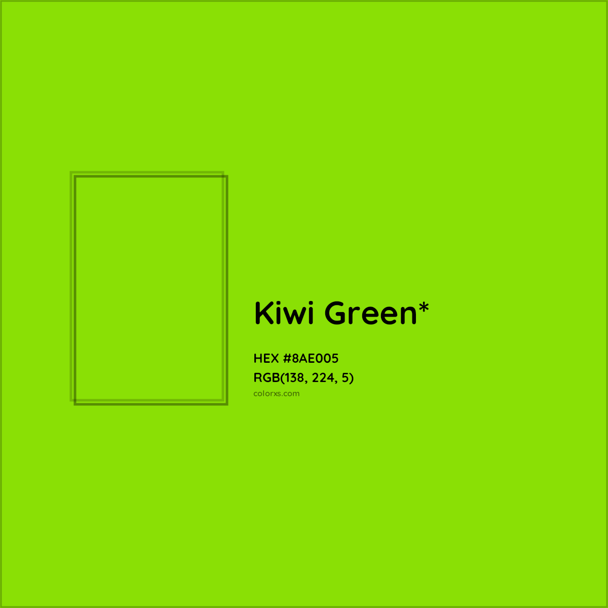 #8AE005 hex color. RGB, RYB, CMYK, HSL, HSV codes and color conversions. Matching color names, palettes, paints.