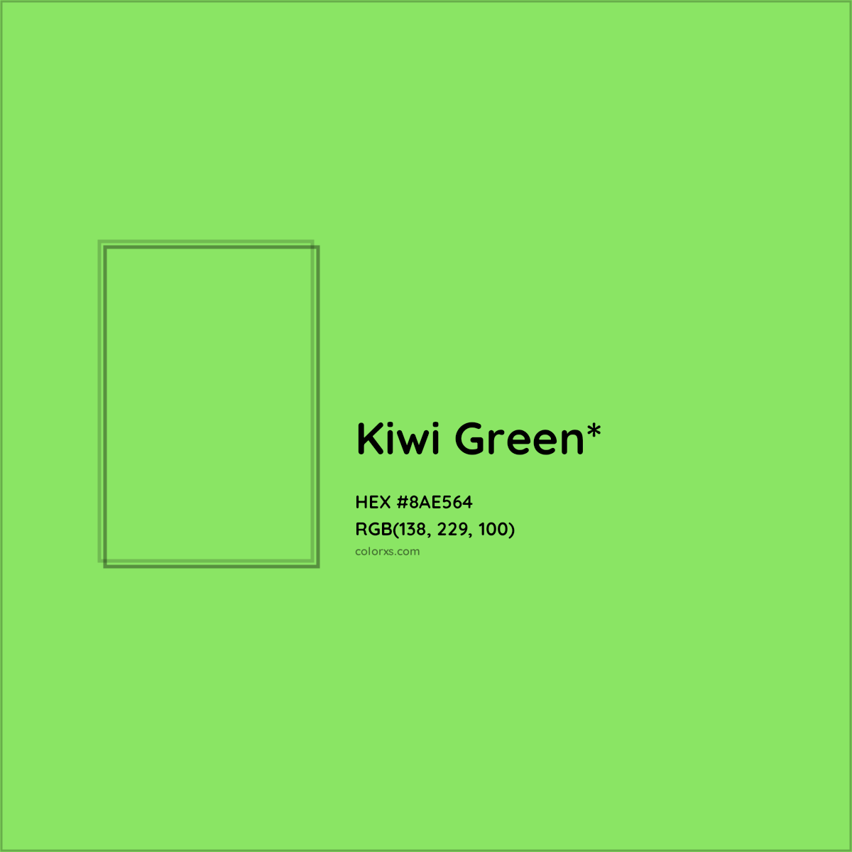 #8AE564 hex color. RGB, RYB, CMYK, HSL, HSV codes and color conversions. Matching color names, palettes, paints.