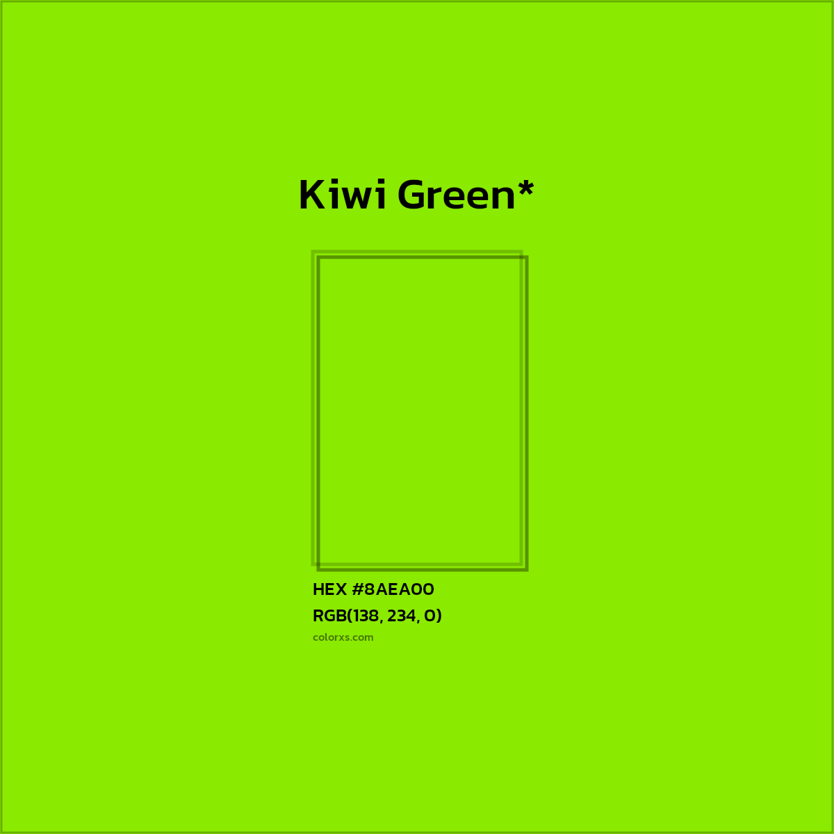 #8AEA00 hex color. RGB, RYB, CMYK, HSL, HSV codes and color conversions. Matching color names, palettes, paints.