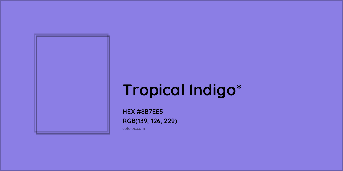 #8B7EE5 hex color. RGB, RYB, CMYK, HSL, HSV codes and color conversions. Matching color names, palettes, paints.