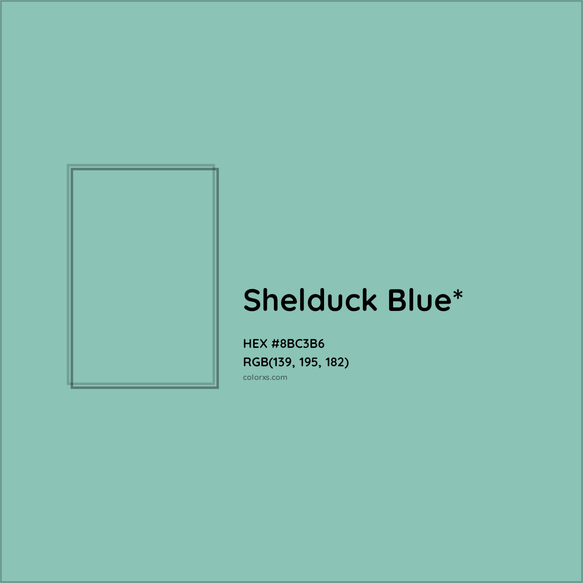 #8BC3B6 hex color. RGB, RYB, CMYK, HSL, HSV codes and color conversions. Matching color names, palettes, paints.