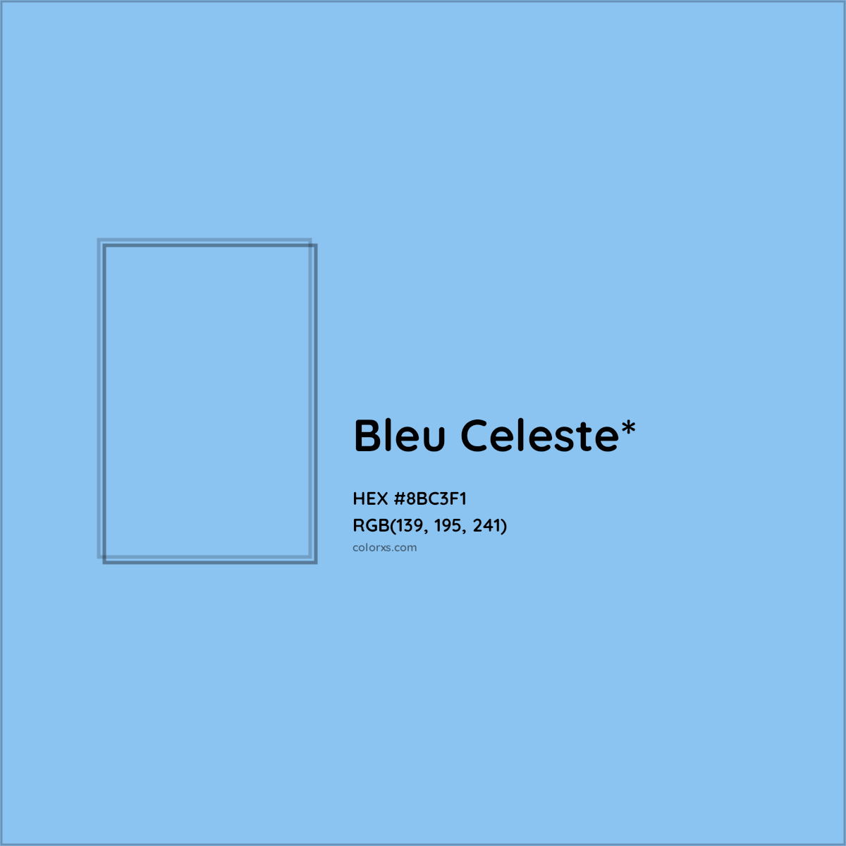 #8BC3F1 hex color. RGB, RYB, CMYK, HSL, HSV codes and color conversions. Matching color names, palettes, paints.