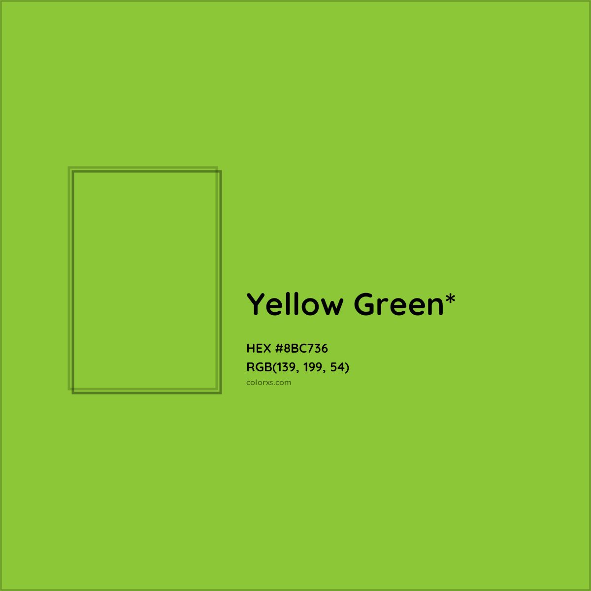 #8BC736 hex color. RGB, RYB, CMYK, HSL, HSV codes and color conversions. Matching color names, palettes, paints.