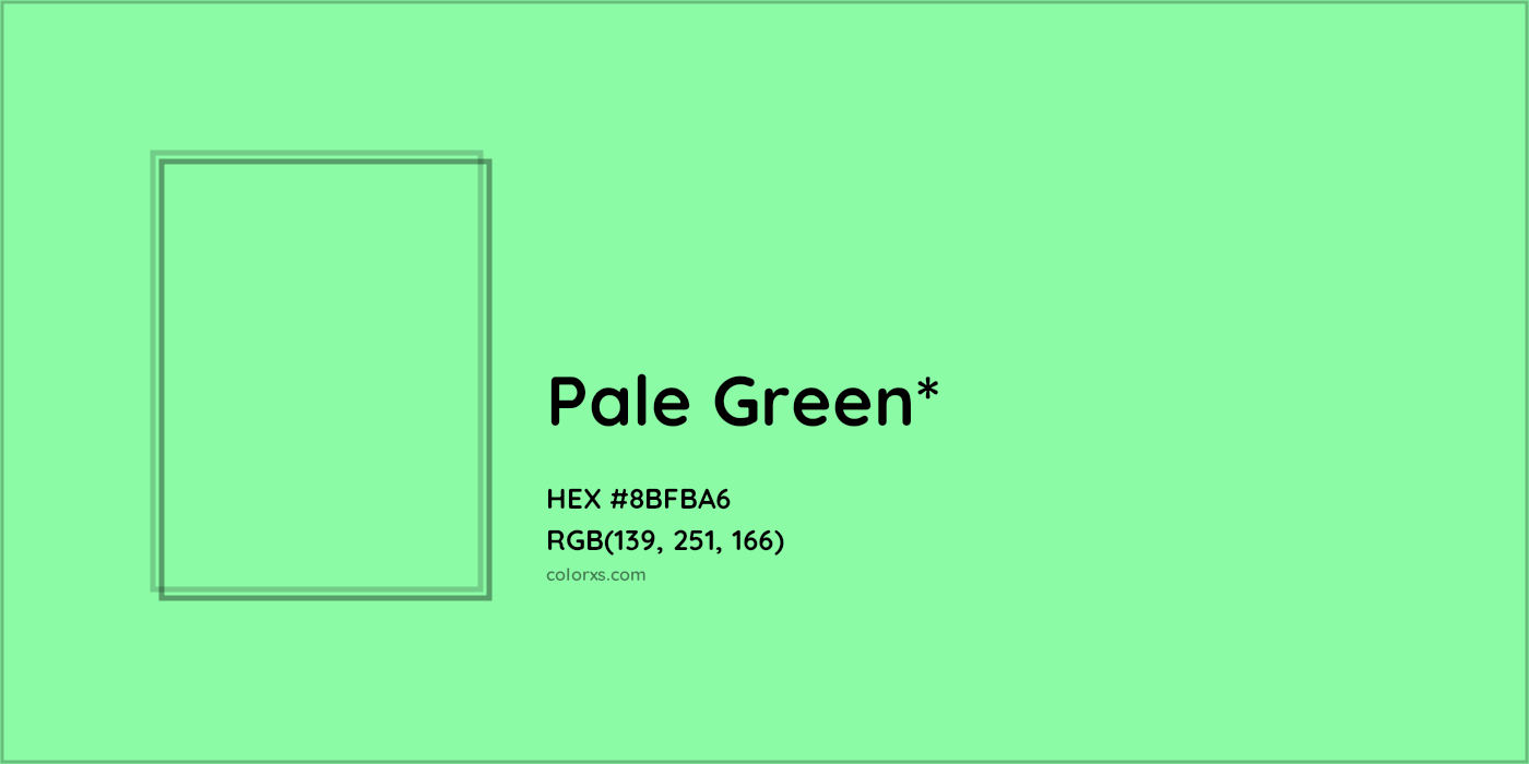 #8BFBA6 hex color. RGB, RYB, CMYK, HSL, HSV codes and color conversions. Matching color names, palettes, paints.