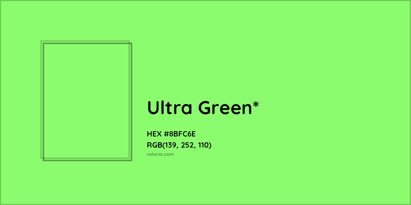 #8BFC6E hex color. RGB, RYB, CMYK, HSL, HSV codes and color conversions. Matching color names, palettes, paints.