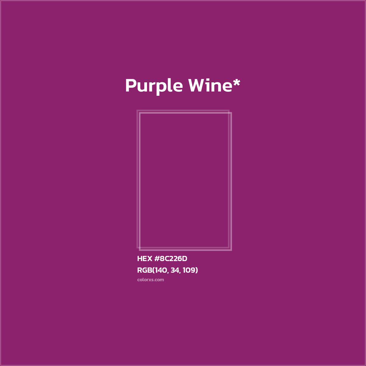#8C226D hex color. RGB, RYB, CMYK, HSL, HSV codes and color conversions. Matching color names, palettes, paints.