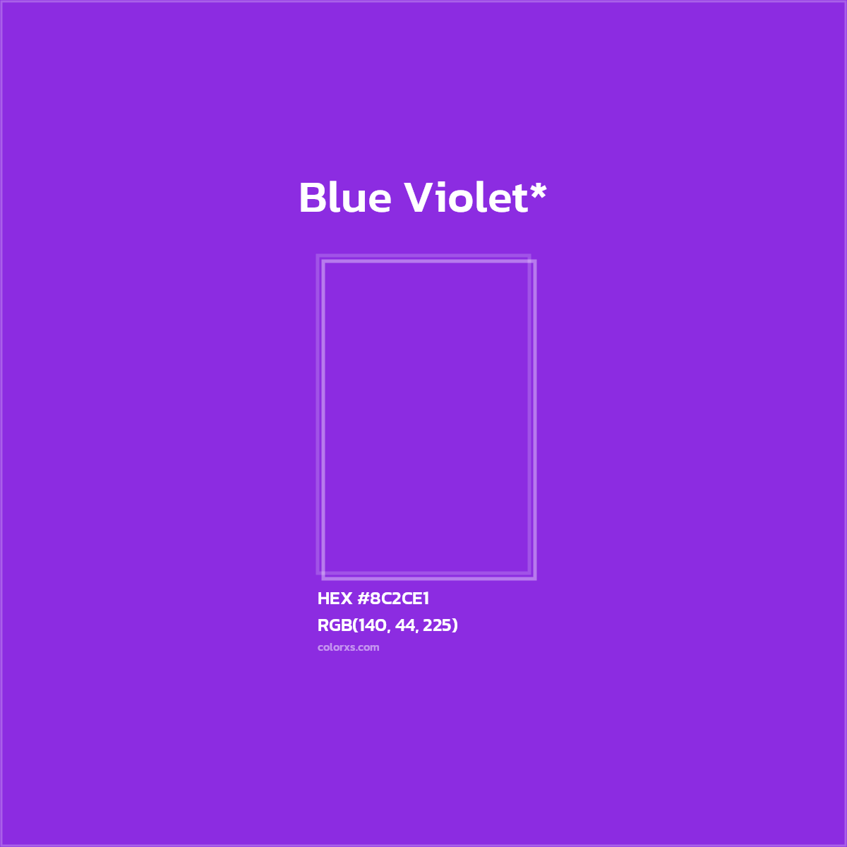 #8C2CE1 hex color. RGB, RYB, CMYK, HSL, HSV codes and color conversions. Matching color names, palettes, paints.